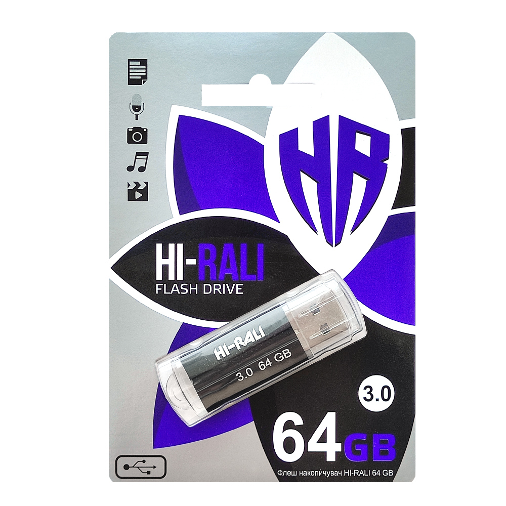 Флеш-накопитель USB3.0 64GB Hi-Rali Corsair Series Black (HI-64GB3CORBK) Флеш-накопитель USB3.0 64GB Hi-Rali Corsair Series Black (HI-64GB3CORBK)
